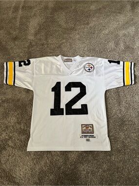 Terry Bradshaw Pittsburgh White Football Jersey Player Of The Century 2005 Men M